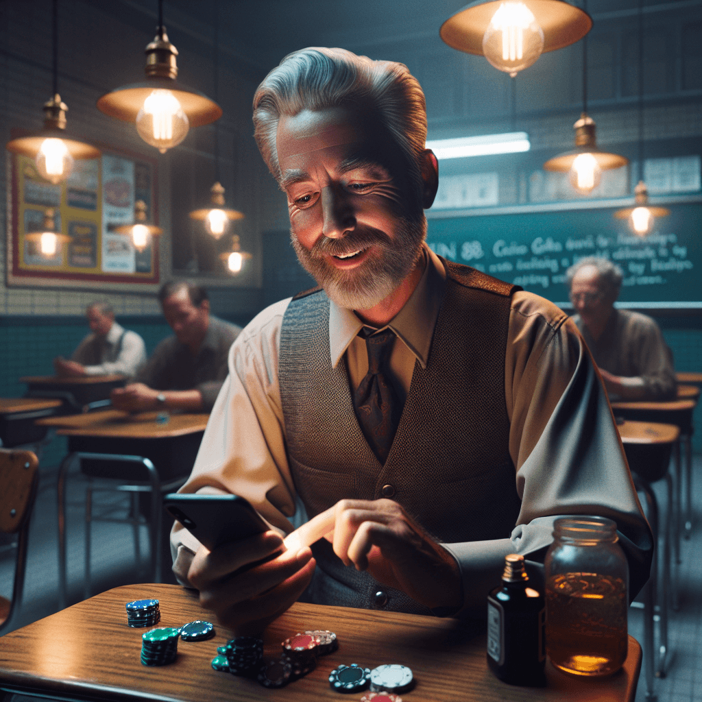 Gaming setup in dim light with nostalgic atmosphere