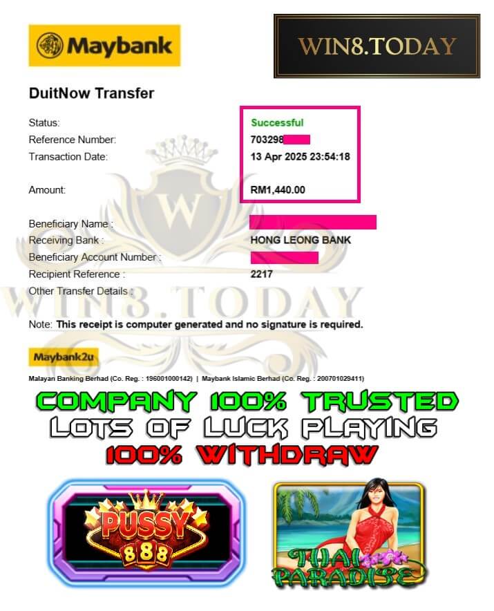 Proof of my big payout