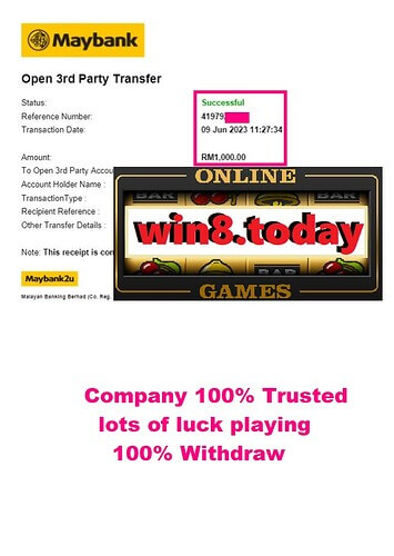 3Win8 Casino games excitement with MYR1,000 win from MYR300 investment