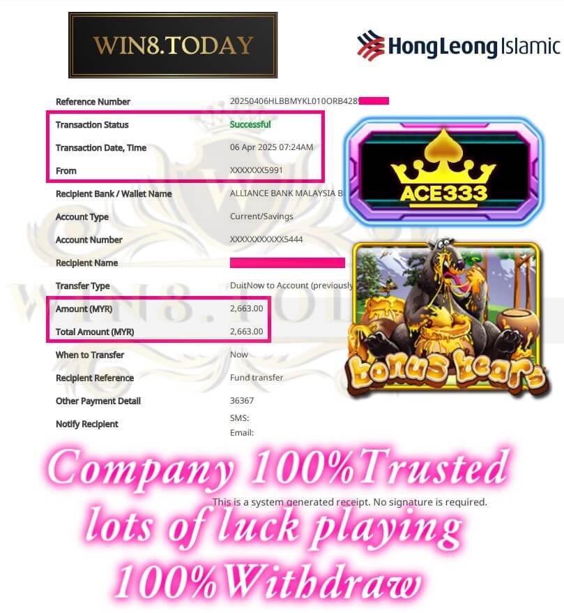 Proof of my big payout