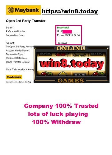 My big win on 918KISS from MYR100 to MYR450