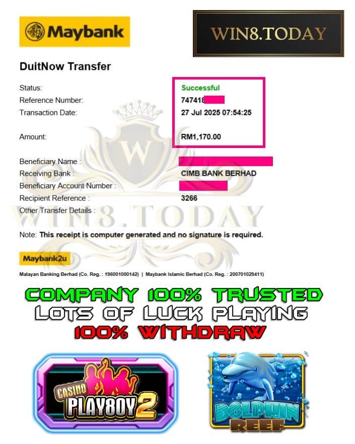 Proof of my big payout