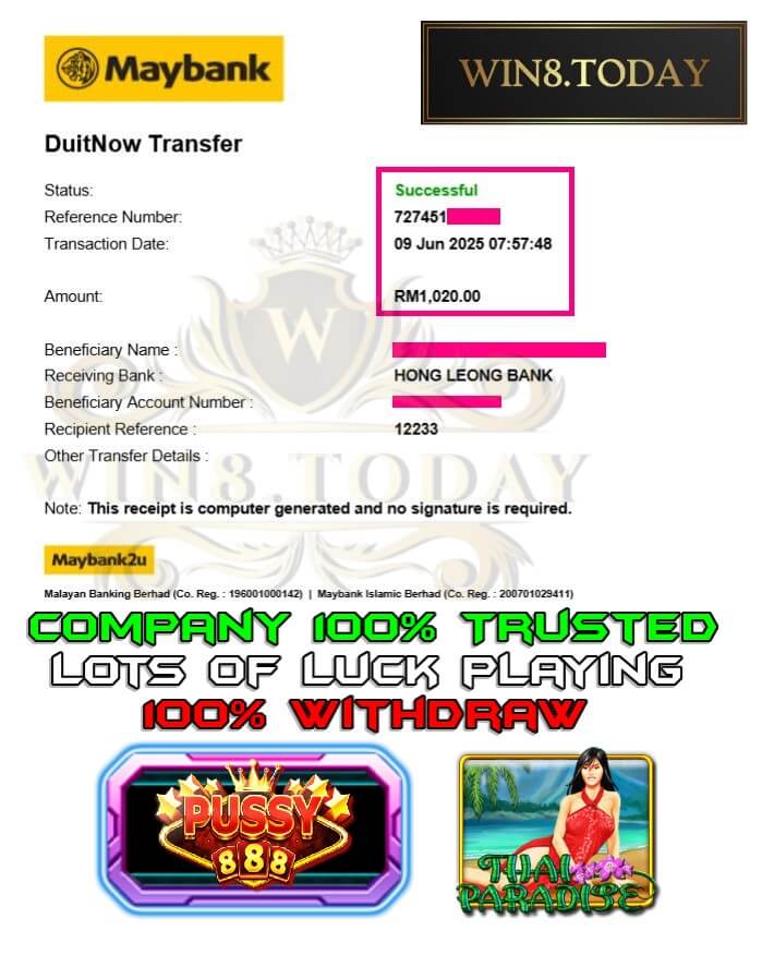 Proof of my big payout