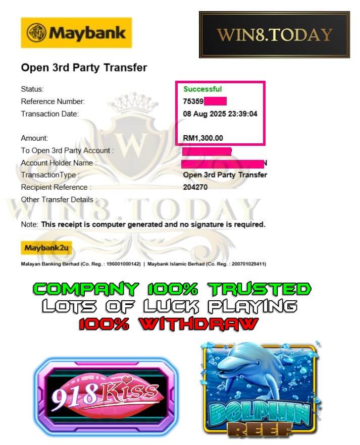 Proof of our big payout