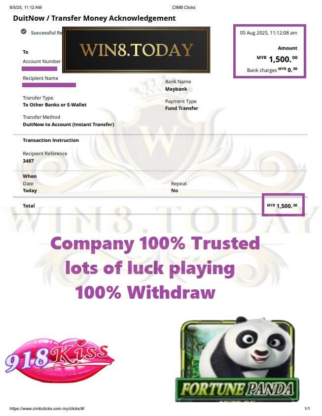 Proof of my big payout