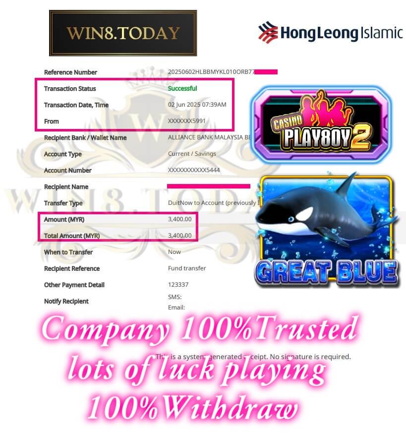 Proof of our big payout