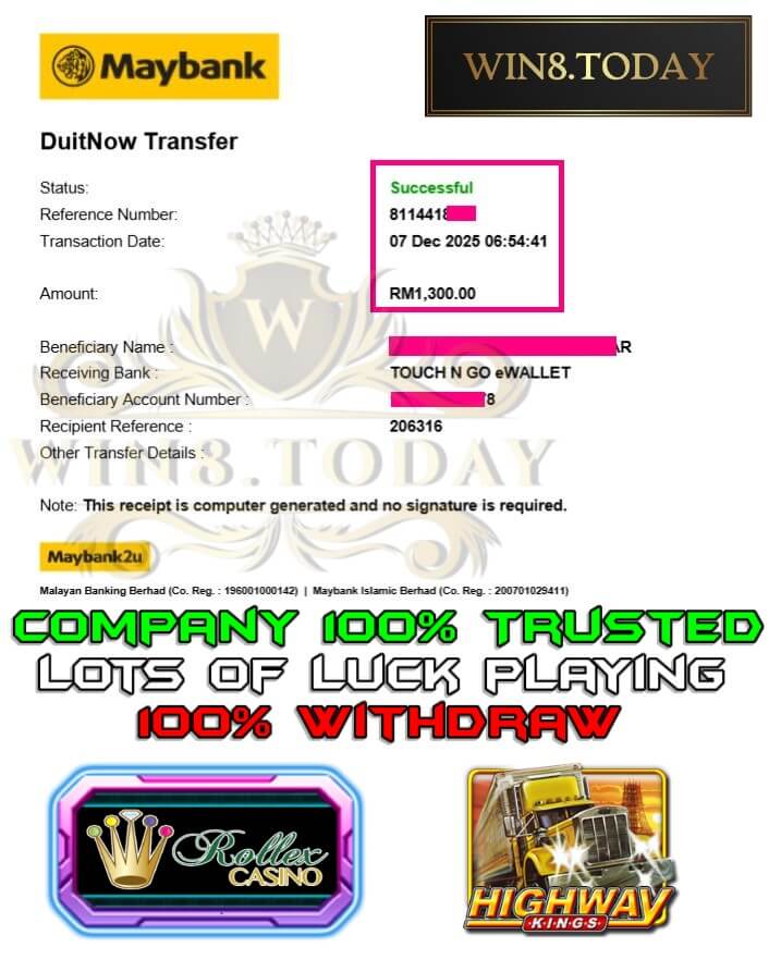 The bank transfer proof - my skill paying off cold hard cash