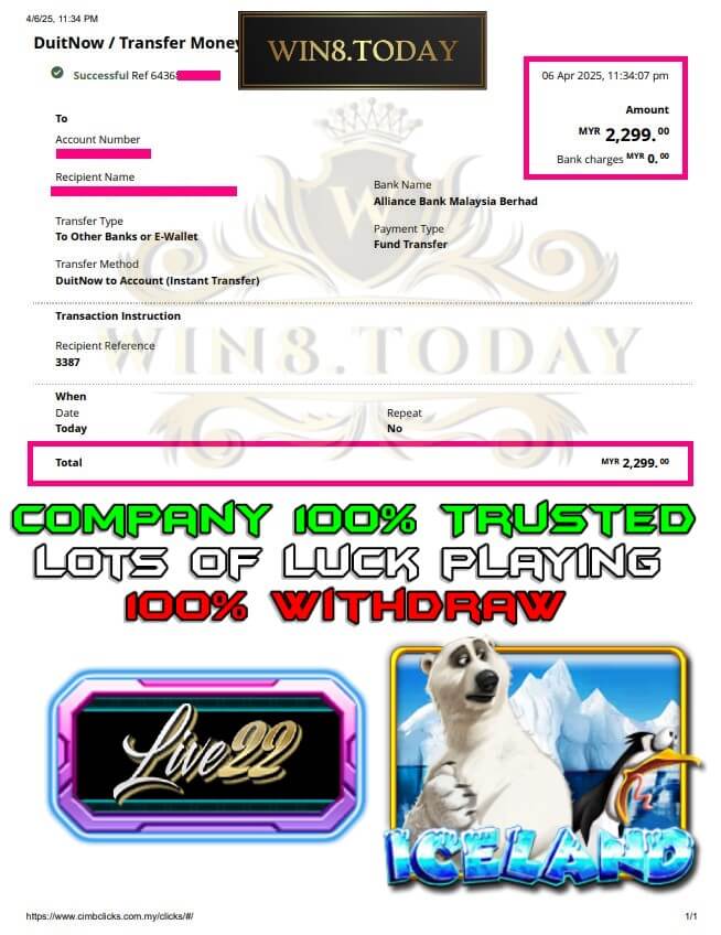 Proof of my big payout