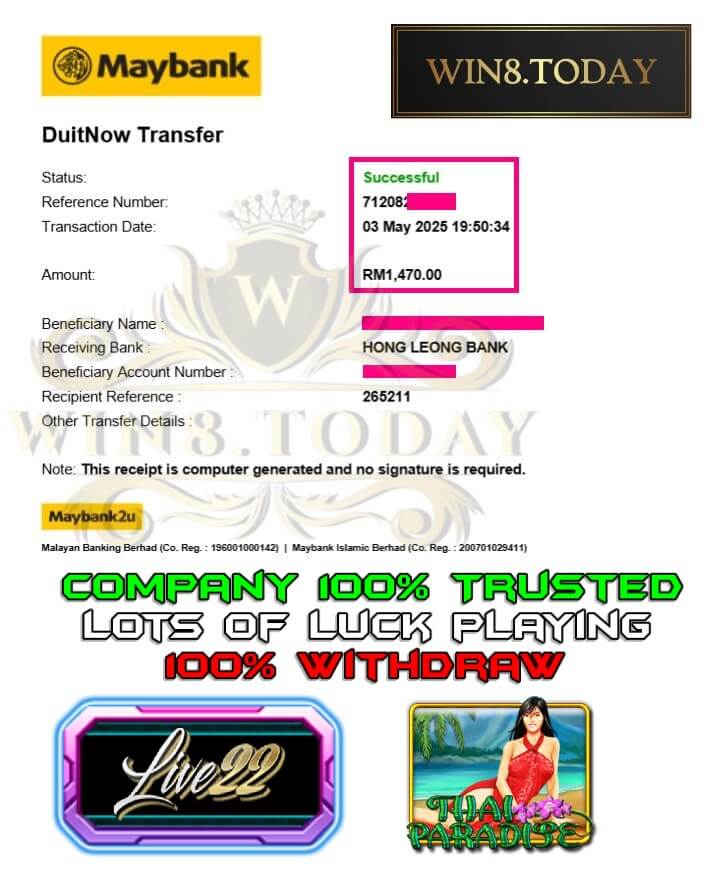 Proof of my big payout