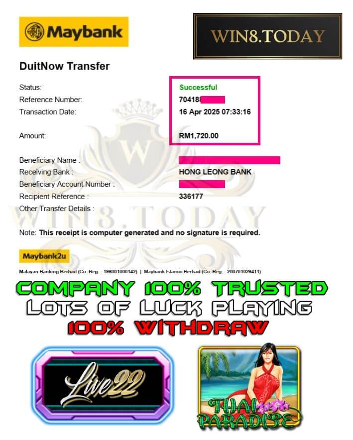 My golden ticket, proof of the payout that changed everything
