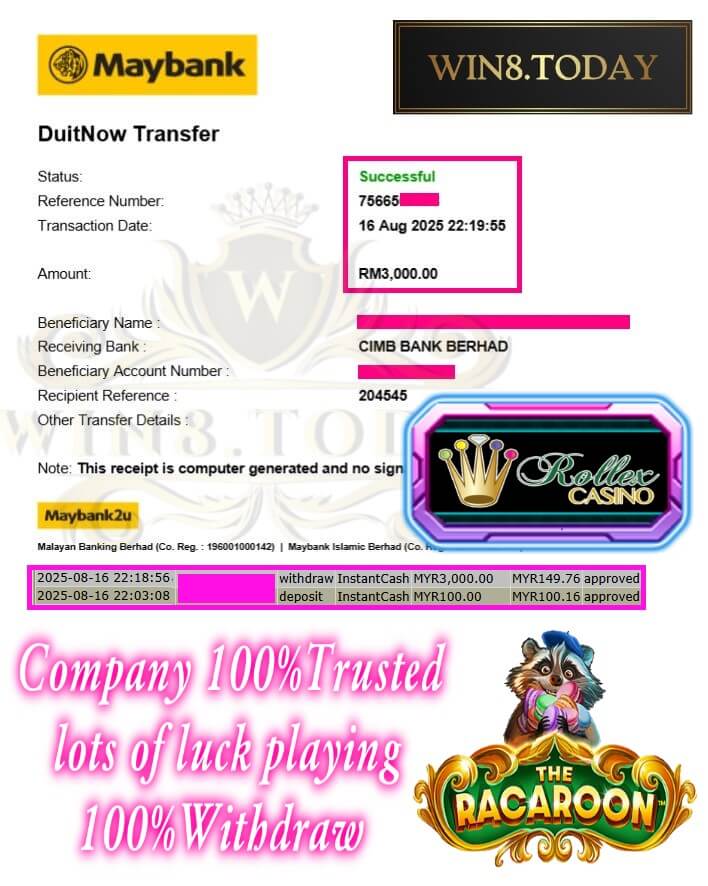 Proof of our big payout