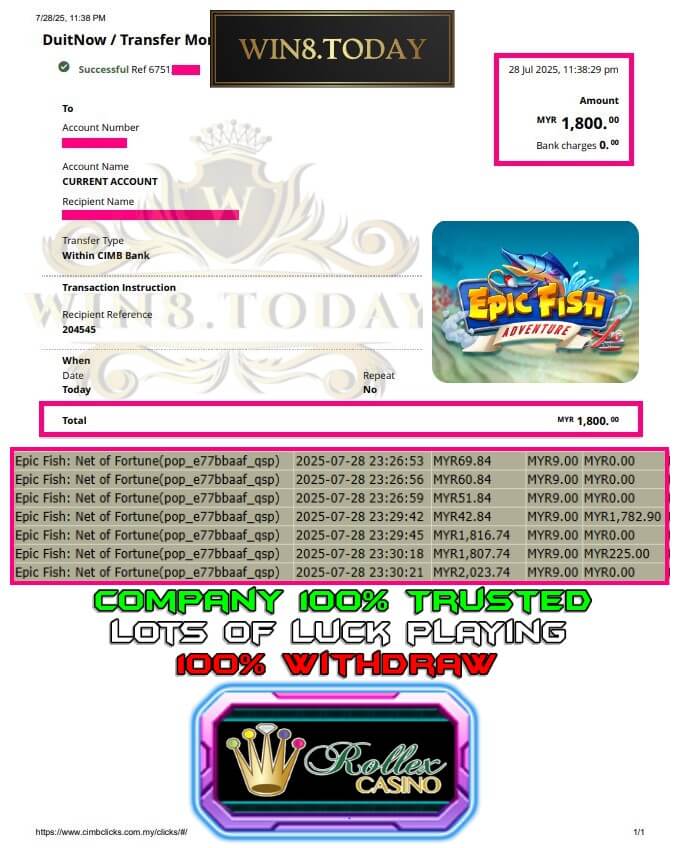 Proof of my big payout