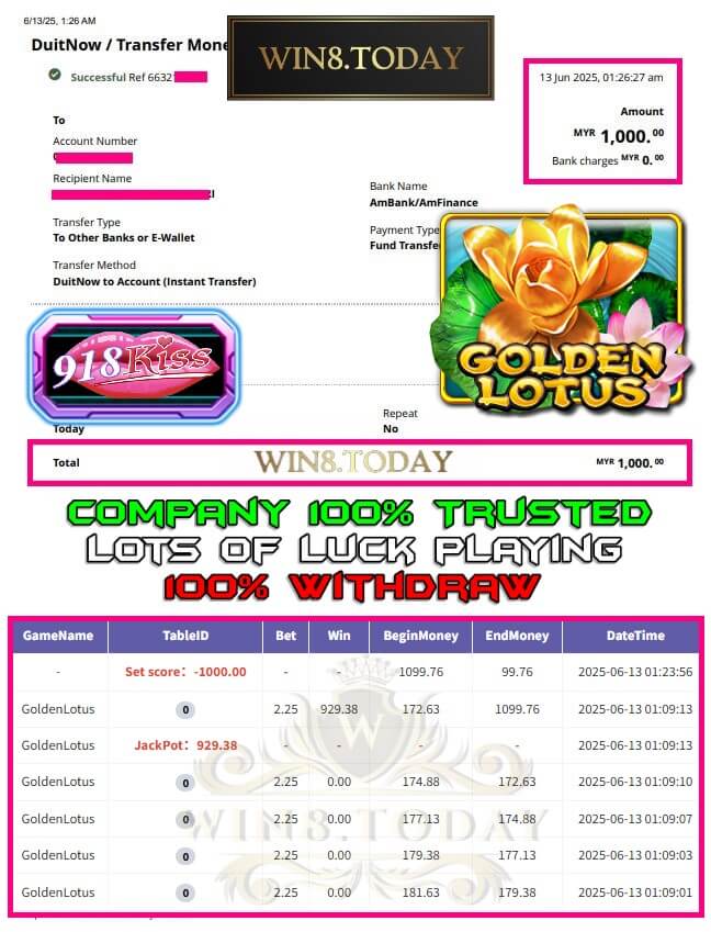 Proof of my big payout