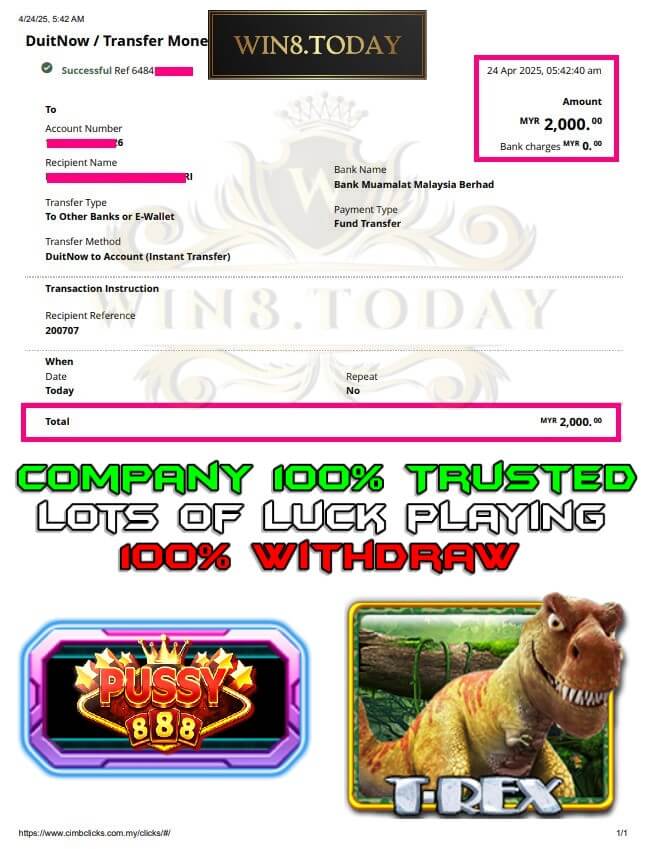Proof of my big payout