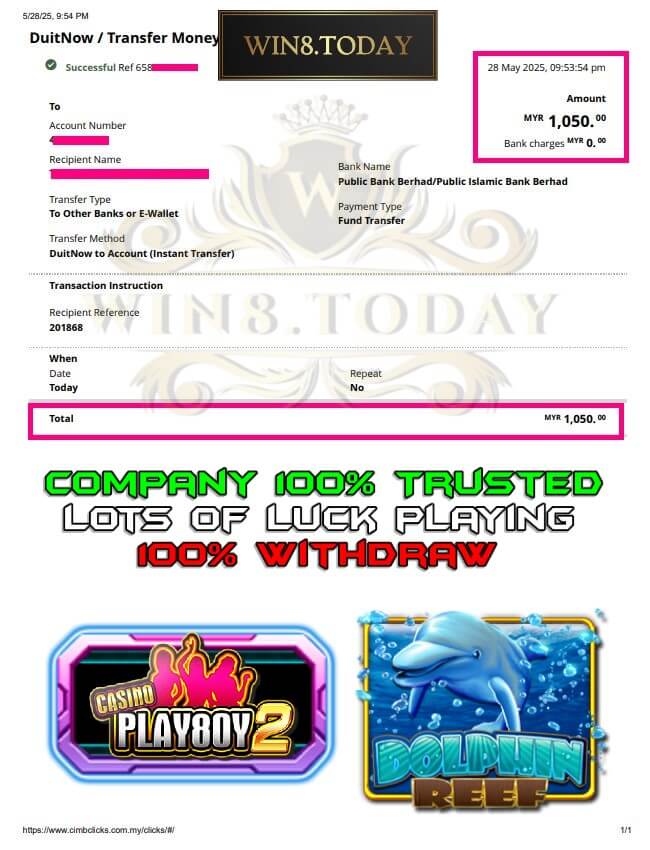 Proof of my big payout