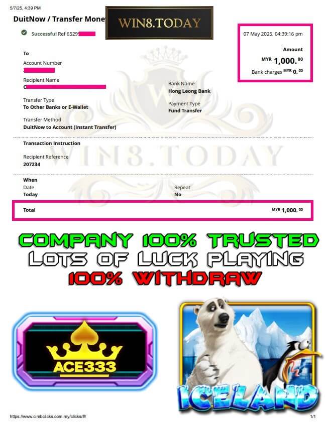 Proof of my big payout
