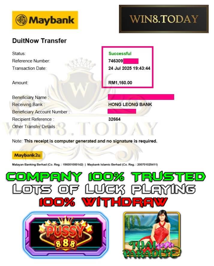 Proof of my big payout