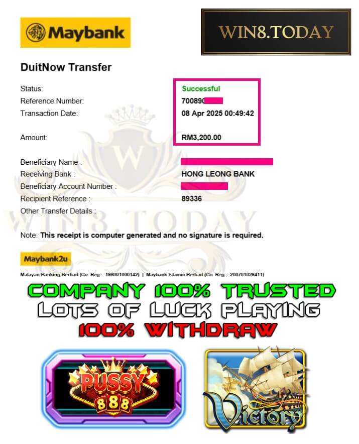 Proof of my big payout