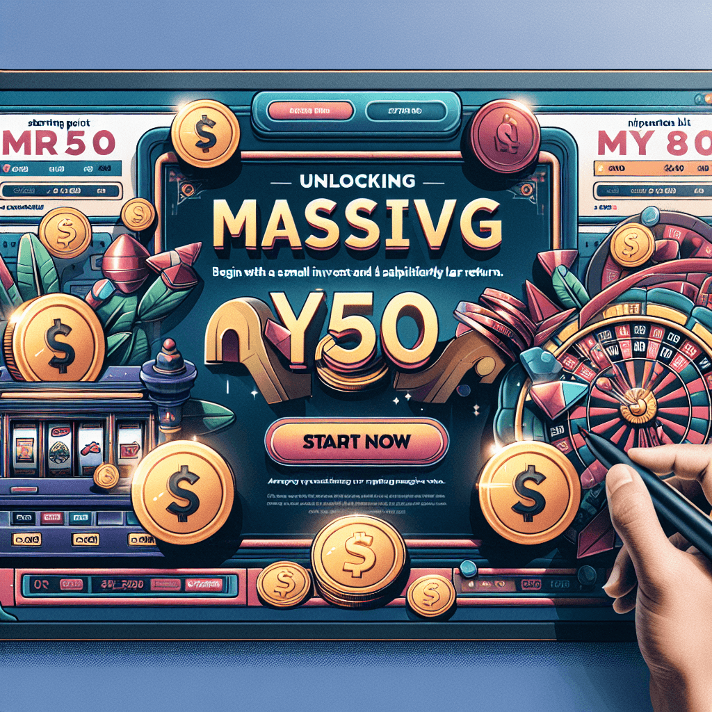 CTA for Ace333 encouraging players to start with MYR50 and aim for MYR850