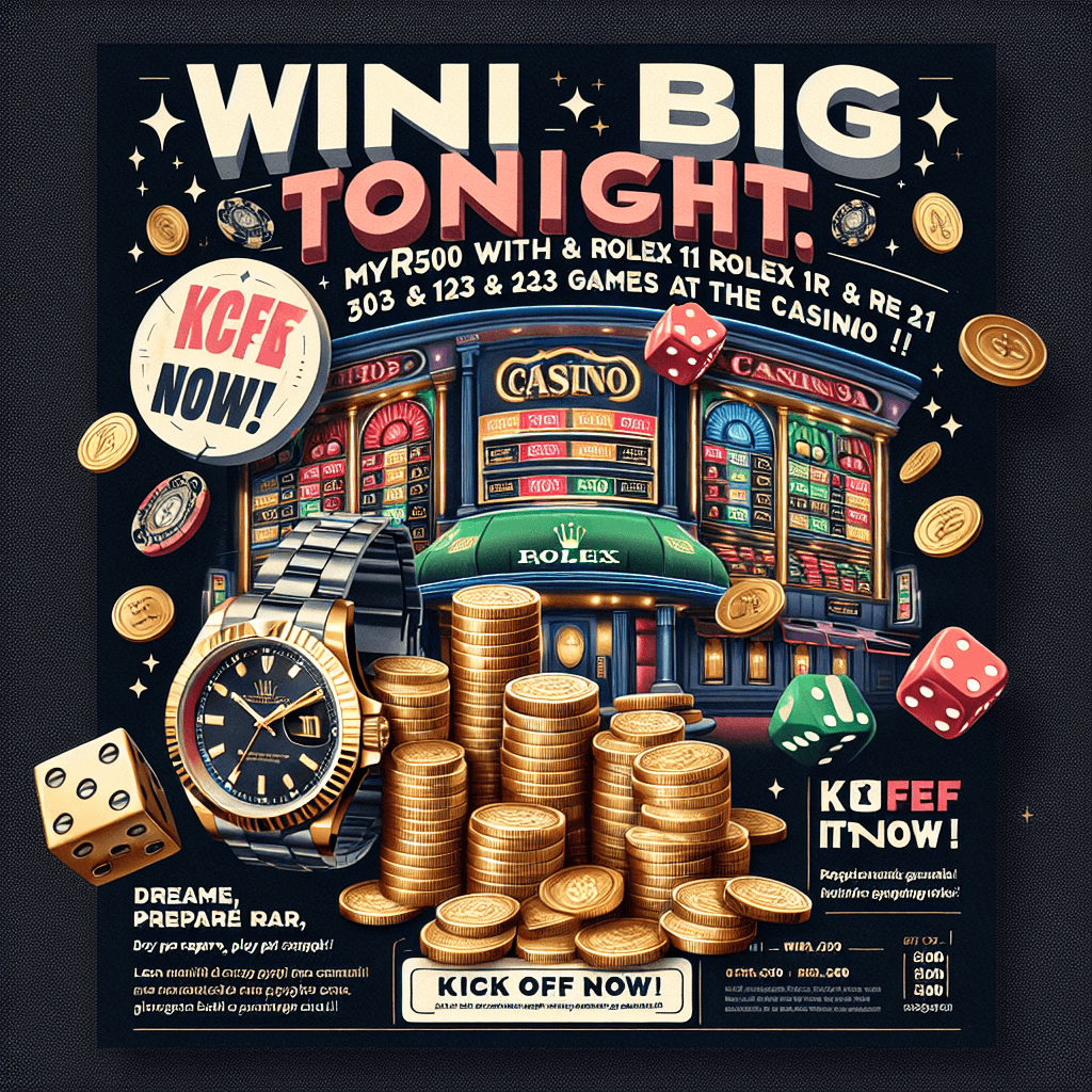 Get ready to win big with MYR500, Rolex 11, and 123 games