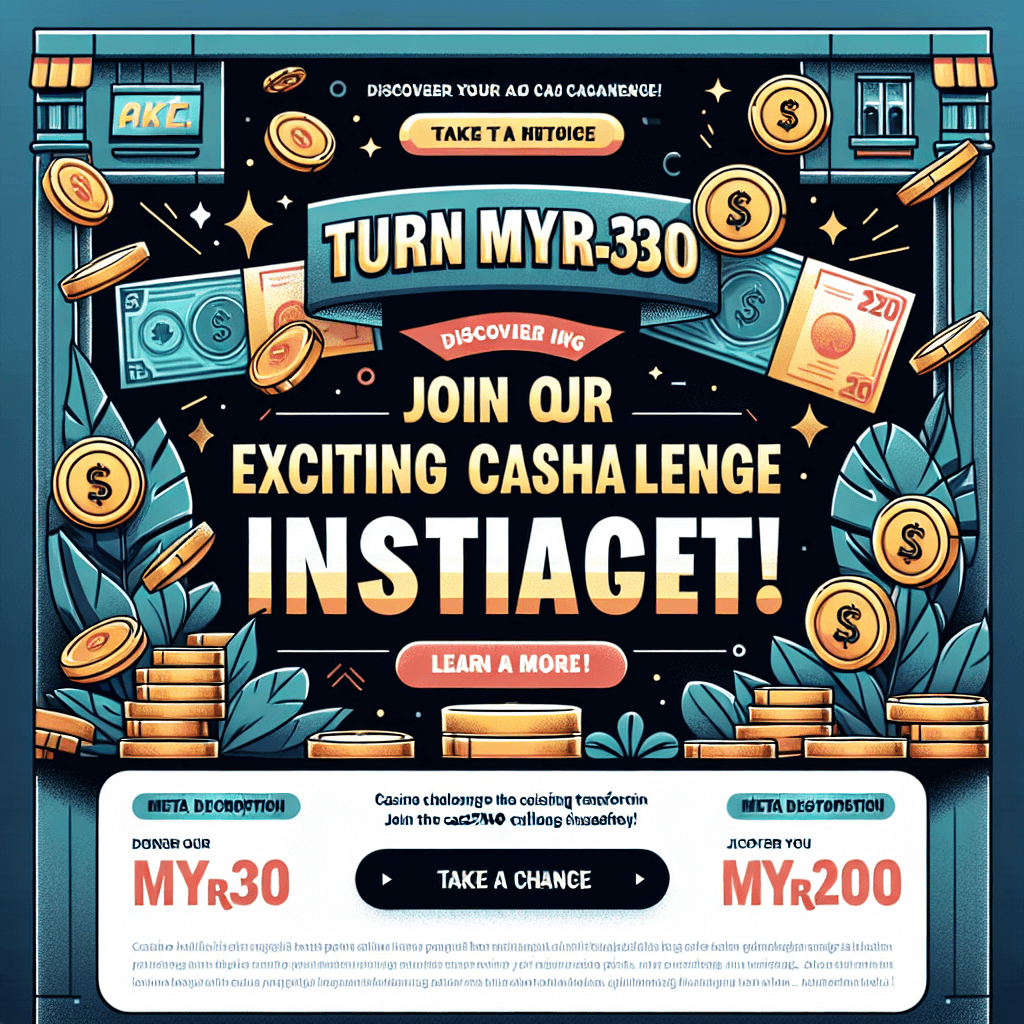 Join the MYR30 to MYR200 casino challenge now